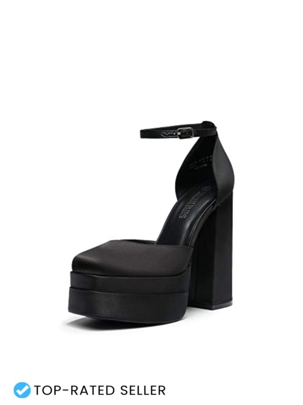 High Platform Closed Toe Ankle Strap Pumps for Wedding Party